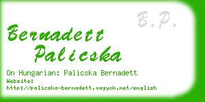 bernadett palicska business card